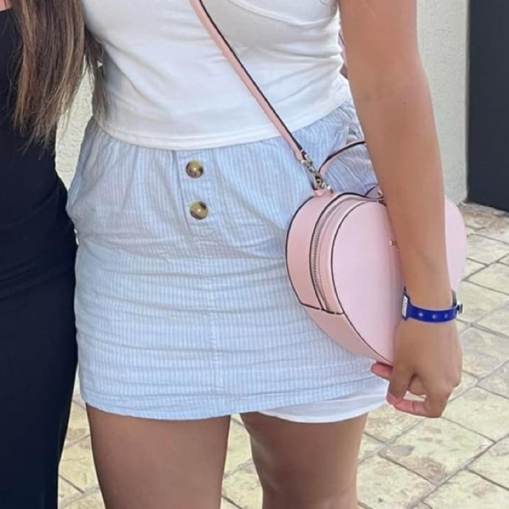 White and Blue Summer Skort
